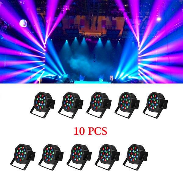 

30w 18-rgb led auto / voice control dmx512 moving head high brightness mini stage lamp (ac 110-240v) black*10