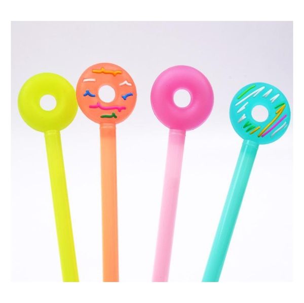 

dhl donuts shaped gel pen candy-colored 4 colors cartoon marker lollipop stationery for office school students of jllnxf mx_home