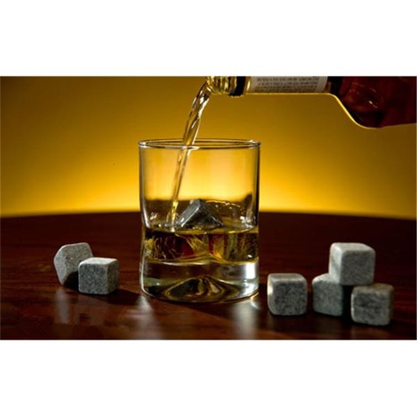 

soapstone ice natural 9pcs/set whisky stones cooler cube with velvet storage pouch