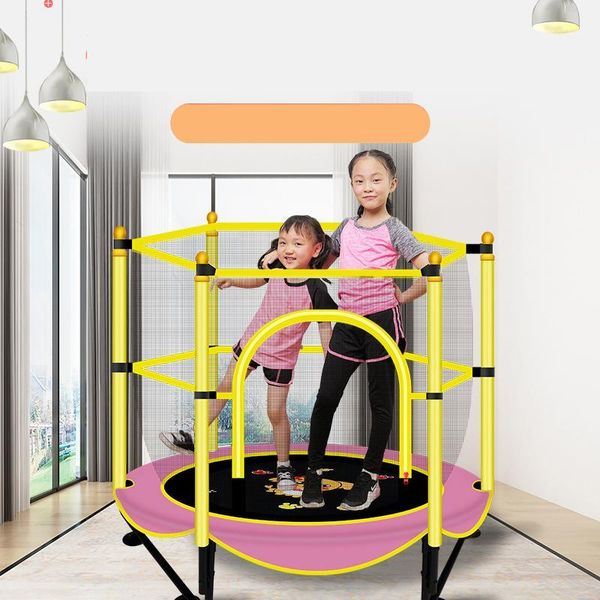 

trampolines 60inch baby children home indoor trampoline with protection net basketball stand jumping child fitness exercise trampoline1