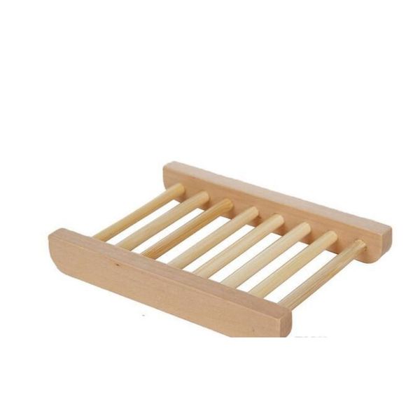 

100pcs natural bamboo wooden soap dish wooden soap tray holder storage soap rack plate box container for bath jllpyk mx_home