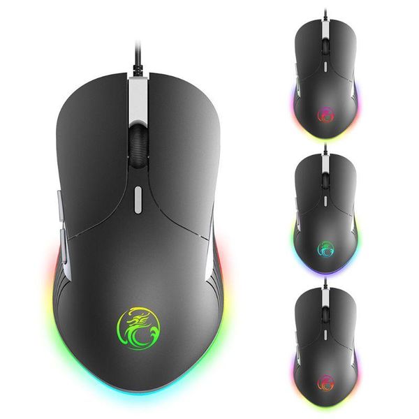 

imice x6 gaming mouse 3200 dpi adjustable usb wired mouse for pc lapcomputer new