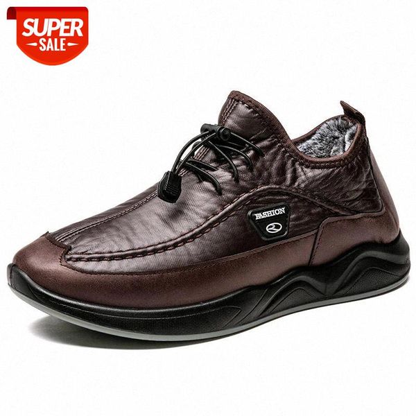 

valstone 2020 men's leather shoes quality autumn winter casual flats shoes black lace-up breathable male footwear large size 46 #aq0s