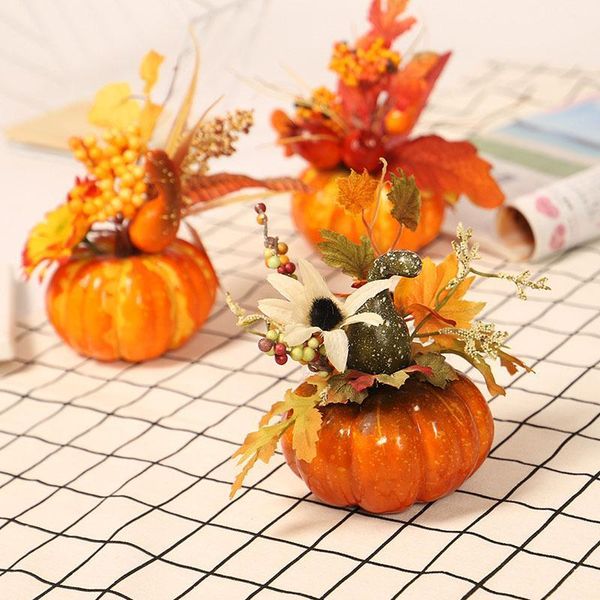 

artificial pumpkins 15cm pomegranate table home decor house prop autumn fall harvest thanksgiving halloween decor1