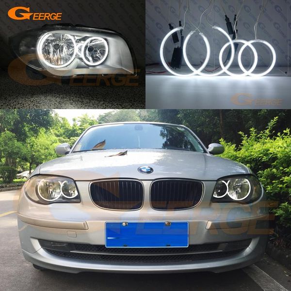 

for 1 series e81 e82 e87 e88 headlight excellent ccfl angel eyes kit halo ring day light car styling