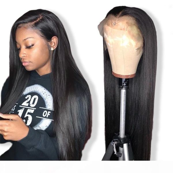

natural straight 360 lace human hair wigs pre plucked hairline brazilian malaysian peruvian indian remy hair for black women 8~24 inches, Black;brown