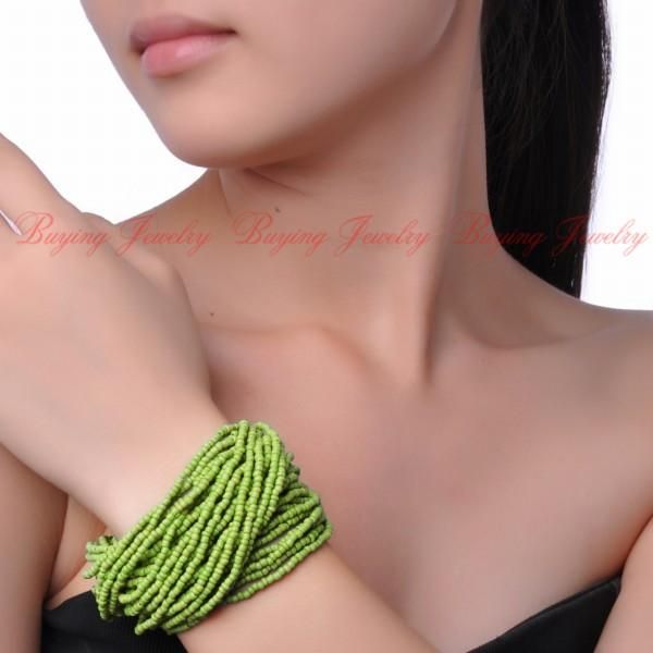

5 colors handmade colorful beads bracelet summer simple brand design perfect match ing, Black