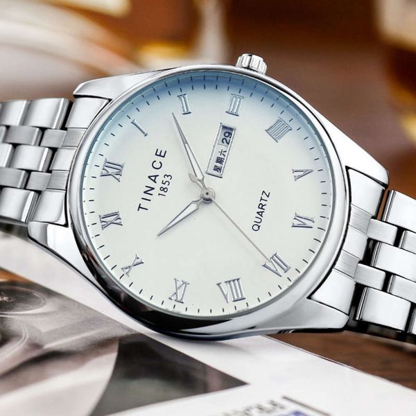 

one get three new buy men's watch waterproof automatic female student korean fashion non mechanical quartz watch, Slivery;brown