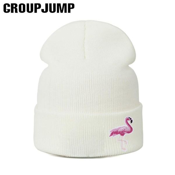 

beanie/skull caps fashion knitted skullies beanies flamingo winter hats women knit hat thick warm female girls, Blue;gray