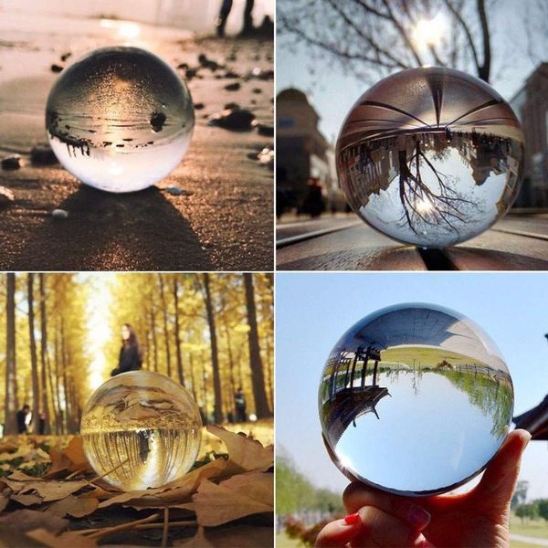 

clear glass crystal ball healing sphere pgraphy props lensball decor gift fashionable and stylish design lightweight