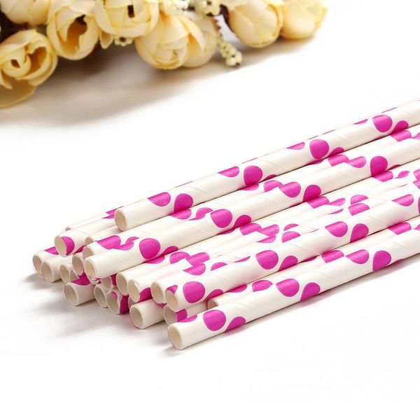 

25pcs disposable paper straw point drinking straw birthday party decorations kids baby shower wedding party jlljpj