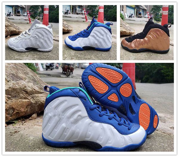 

penny hardaway hyper crimson gym blue children basketball shoes foam pro qs all stars boys girls sport shoes athletic sneaker, White;red