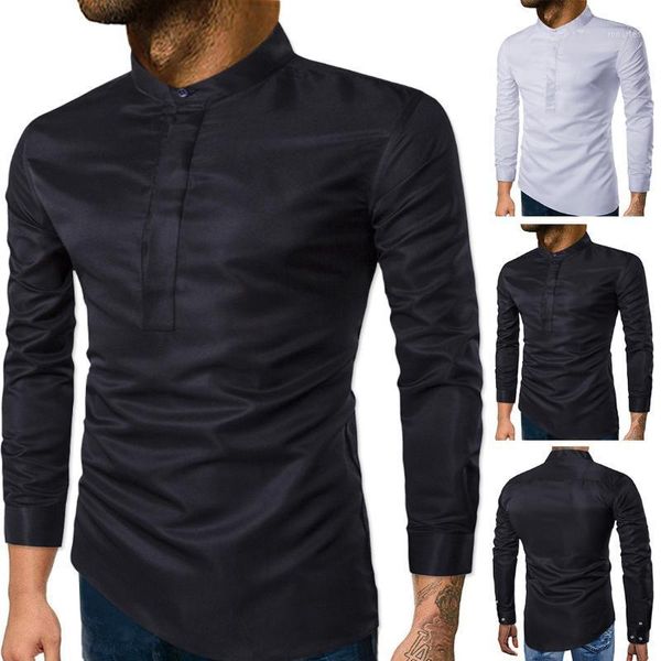 

mens long sleeve shirt dress professional shirt long sleeve mens white slim fit solid color dance night club dress1, White;black