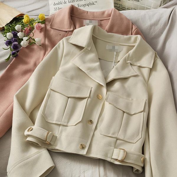 

2021 new fashion women's clothing full turn-down collar coat women jackets1, Black;brown