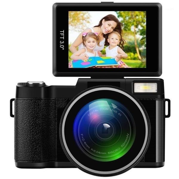 24MP Full HD 1080P 4x Zoom numérique Caméra 180 degrés rotatif 3,0 pouces Écran LCD Vidéo Vlog Caméra Caméscope1