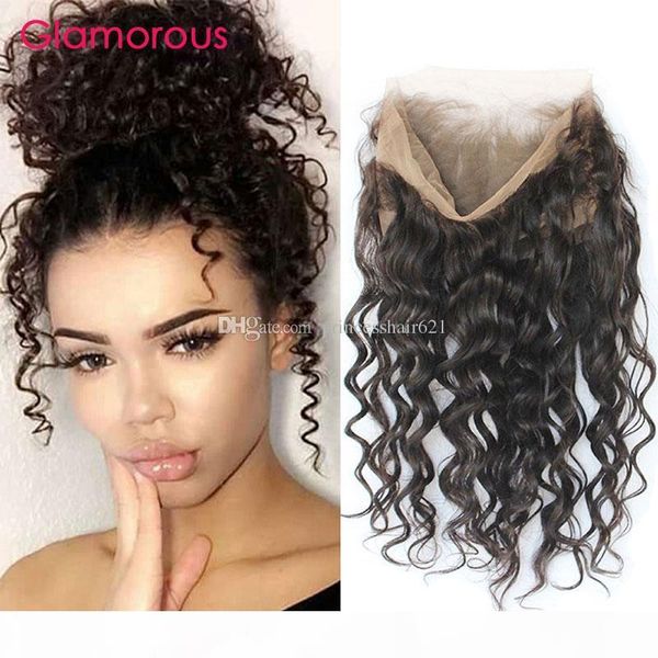 

гламурные необработанные человеческие волосы 360 lace диапазон фронтальных перуанские индийских малазийских бразильская дева волосы естестве, Black;brown