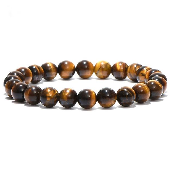 

4mm 6mm 8mm 10mm tiger eyes beads bracelet men charm stone braslet for man handmade casual jewelry gifts for prayer beads, Black