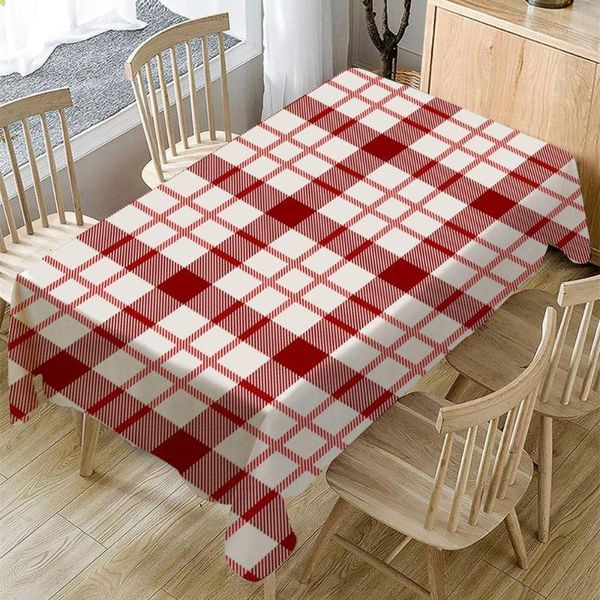 

red plaid stripes tablecloth waterproof oilproof rectangular table cloth l restaurant family practical banquet tablecloth1