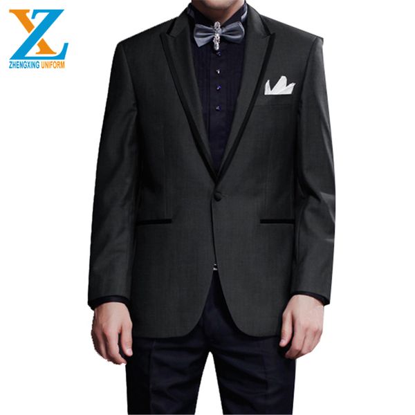 

100% wool super 110s two buttons handmade quality custom made 2 piece coat pant men suit, White;black