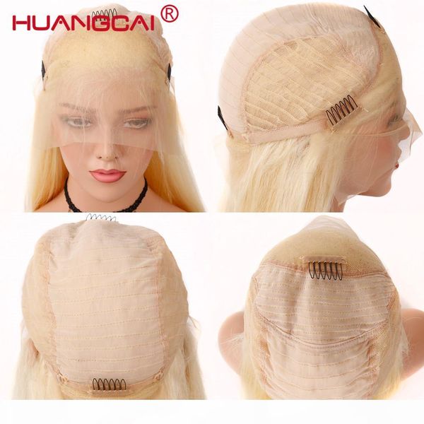 

wave 613 blonde lace front human hair wigs pre plucked brazilian lace wig with baby hair 13*4 lace 613 human hair remy wig, Black
