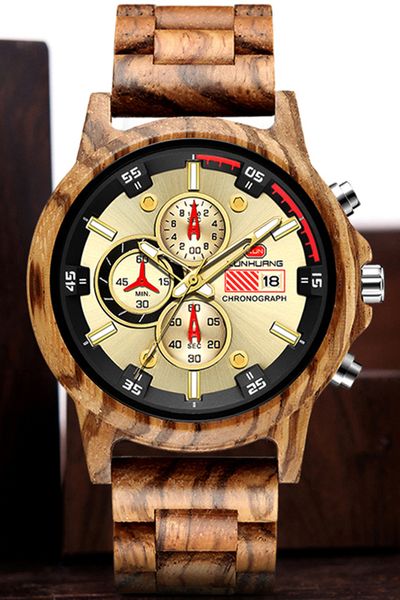 

natural real wood watch for men satch calendar date mens solid wooden wristwatch brown walnut wood sandalwood quartz luxury male watches, Slivery;brown