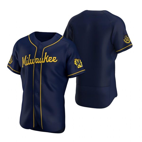 Milwaukee Brewers Men #22 Christian Yelich 52 Jimmy Nelson 27 Zach Davies Custom Women Youth ...