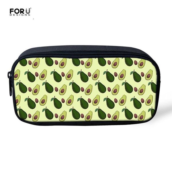 

forudesigns fashion fruit avocado women's cosmetic case girls boys mini pencil pouch kids storage bag school supplies stationery