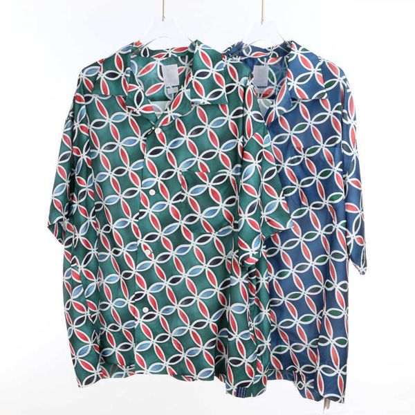 

non visvimv caban shirt day fashion hawaiian silk short sleeved shirt couple vacation loose, White;black