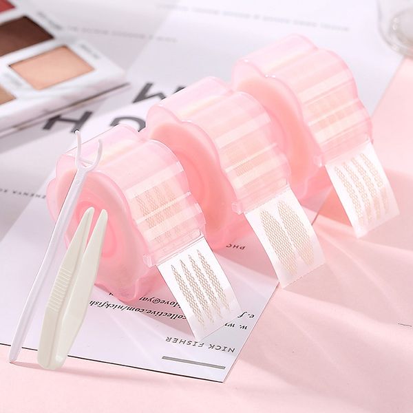 

360pcs invisible double eyelid tape sticker m l olive lifting eye fold magic natural eye tape roller fork makeup tools 0188