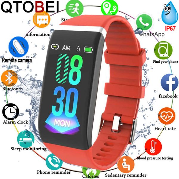 

sports watch ip67 men's and women's intelligent waterproof wristband 1.14 inch touch screen android ios c919