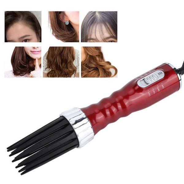 

550w wet dry dual use hair dryer comb curling modeling tools with 3 level adjustment hair blowing combs red