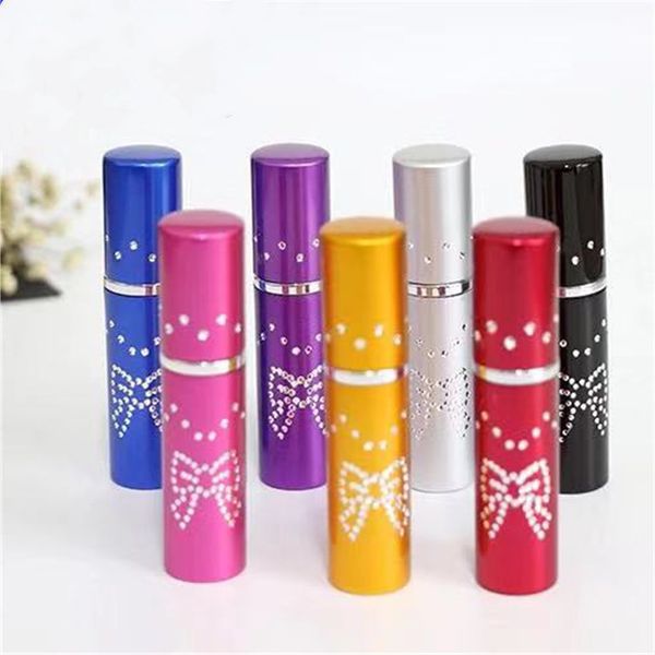 

7colors 5ml perfume butterfly drill point aluminum tube packing travel perfume empty bottle essential oils diffusers fragrance