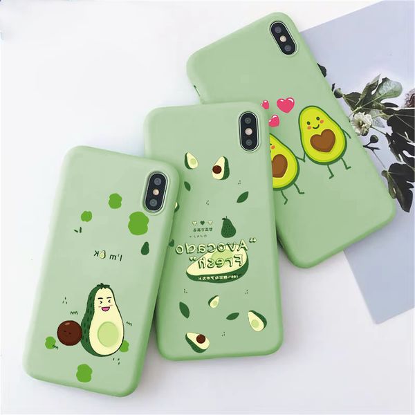 

cartoon cute fruit avocado tpu case for oppo a1k a33 a33s a37 a39 a3s a57 a5 2020 a59 f1s a5s a71 a83 f11 a9 f5 covers silicone