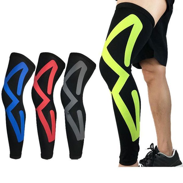 

elbow & knee pads 1pcs training basketball running fitness long leg sleeve sport protector cycling uv sun1, Black;gray