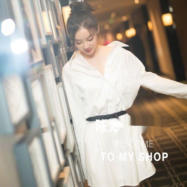 

srstl french new dresswhite shirt dress autumn direct white shirt skirt belt waist single breasted dress in mail winter 2019 mplrh, Black;gray