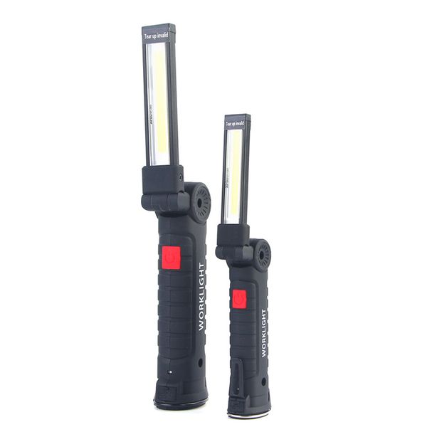 5 Modi COB Arbeitstaschenlampe LED-Taschenlampe Fahrzeugreparaturlampen USB wiederaufladbar magnetische 360 rotierende tragbare Leuchten
