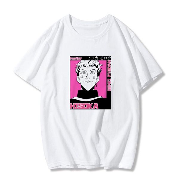 

hunter x hunter футболка женская веселье мультфильм печатает повседневная топ футболки японское аниме hisoka morow с коротким рукавом футбол