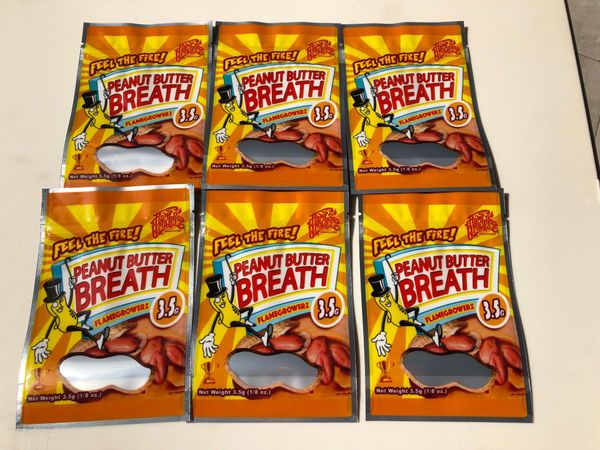 

огонь арахисовое масло дыхание edibles упаковка местные майлара мешки sf california 3.5-7g wmtggu hwjh