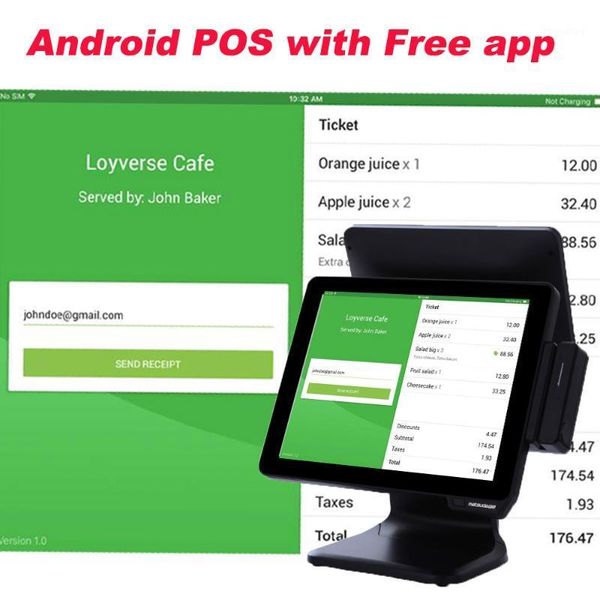 

15inch touch screen machine came with printer and cash box with online app for sale manage your small business1