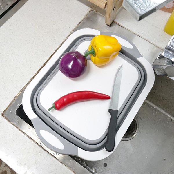 

folding chopping board collapsible cutting board kitchen washable basin with drain washable chopping stand kitchen o jllwzd