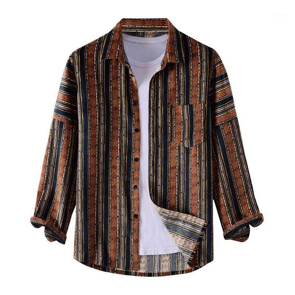 

shirt men plus size 6xl autumn/winter warm quality corduroy long sleeved button collar smart casual shirts for men comfortable1, White;black