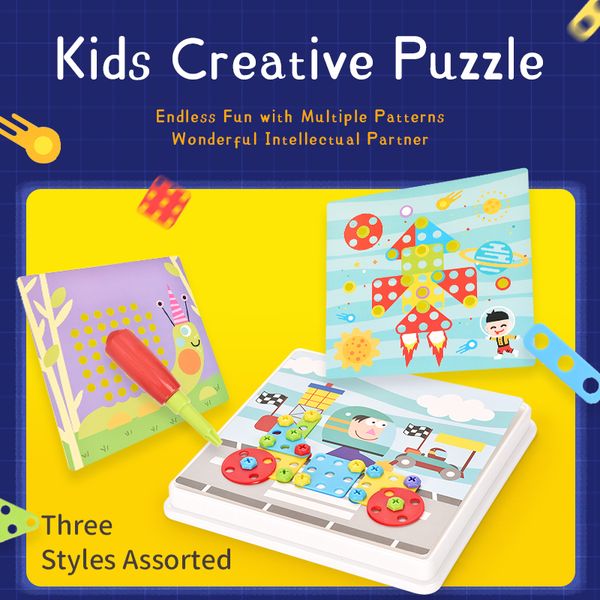 

new 240 + pieces build & design creative mosaic sketchpad game toy kid puzzle gift 2020 sell