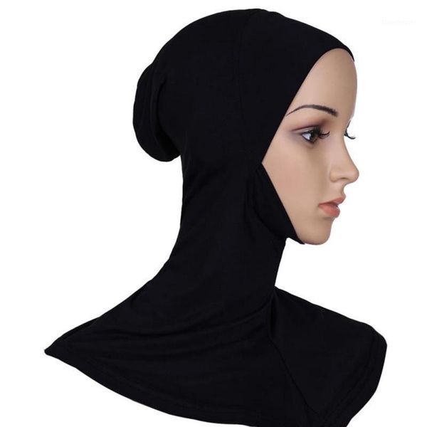 

scarves wholesale-full cover plain hat cap headwear inner neck chest bonnet hijab underscarf 20 colors 1, Blue;gray