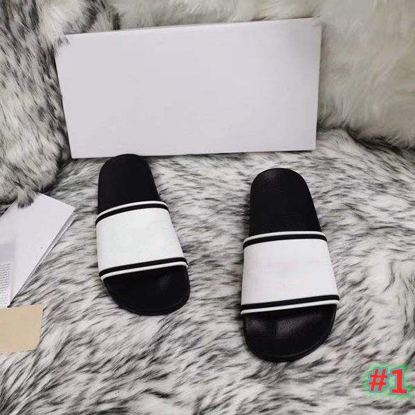 

with box slides summer slippers beach indoor flat sandals slippers house flip flops mens womens beach causal slipper size 35-46, Black
