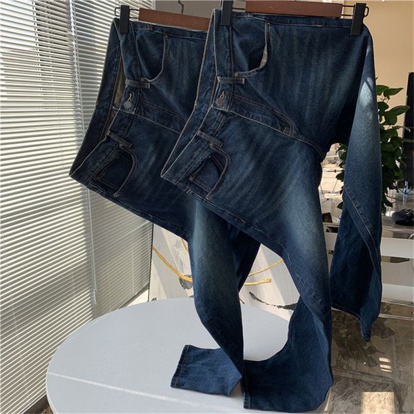 

straight jeans produced by odm company at bottom of the box for men's new fall 2020 white trousers