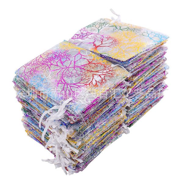 

gauze colorful coral pouch jewelry candy party decorations bag drawstring wedding gifts packaging bags multi color 0 32bh g2