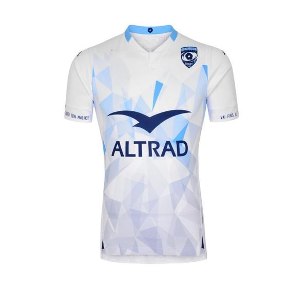 

2021 montpellier away s/s rugby shirt size:s-3xl, White;black