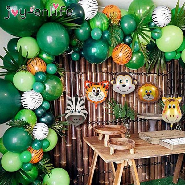 

109pcs animal balloons garland kit jungle safari theme party supplies kids boys birthday party baby shower decorations ballon 1027