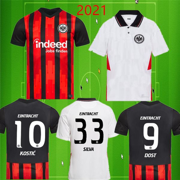 

20 21 eintracht frankfurt soccer jerseys 2020 2021 frankfurt home silva dost hinteregger paciência abraham man soccer jerseys, Black;yellow