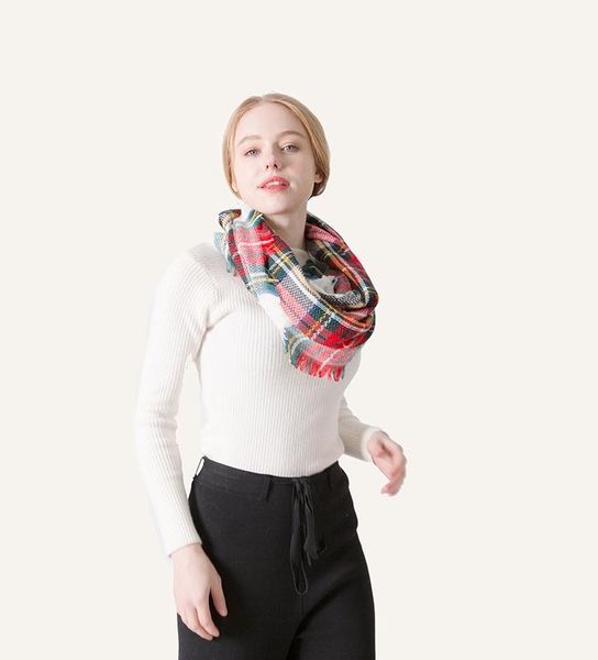 

2020 new women winter scarf cashmere scarves thick neck d018, Blue;gray